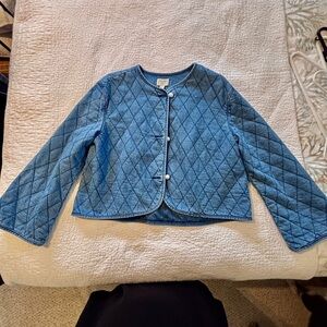 Kate Spade x Target Quilted Blue Denim Jacket